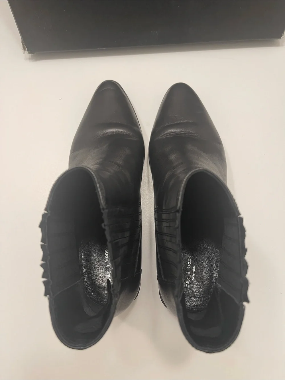 rag & bone Black Leather Rover Ankle Boot